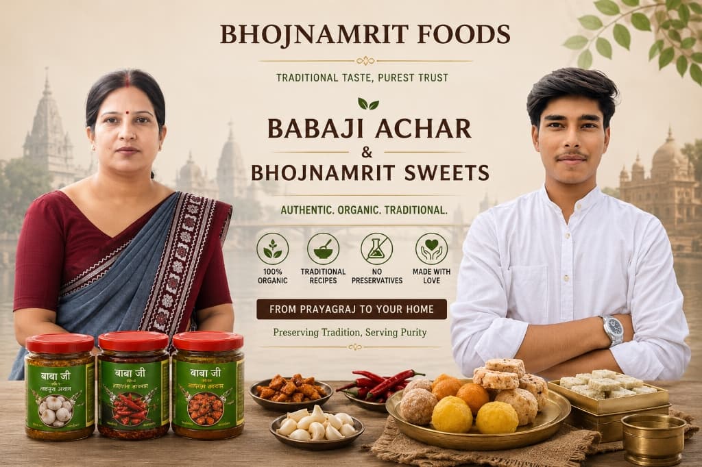 Vandita Mishra and Utkarsh Pandey - Founders of Babaji Achar